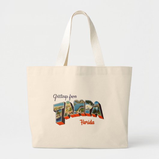 Grand Tote Bag Salutations de Tampa, la Floride (Devant)