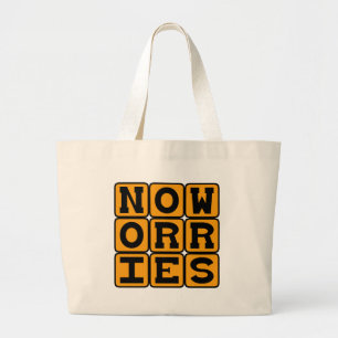 Grand Tote Bag Sans Inquiétude, Sans Soucis