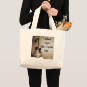 Grand Tote Bag Sans vie de musique b plat (Devant (produit))