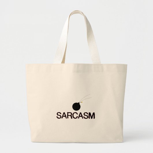 Grand Tote Bag Sarcasme bombardée (Devant)