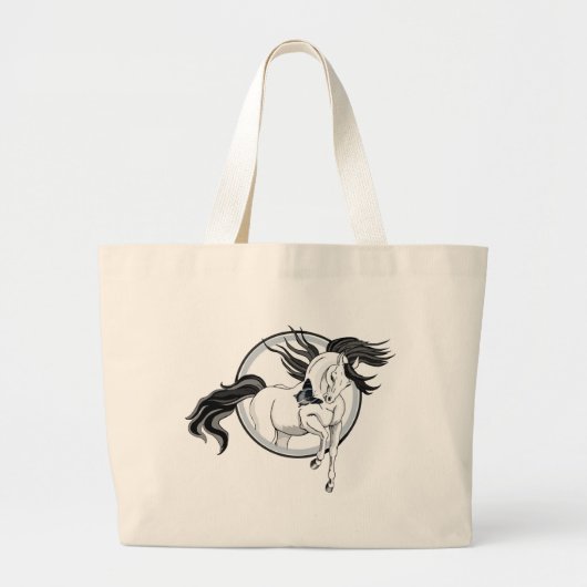 Grand Tote Bag Sauter ~ Cheval et papillon (Devant)