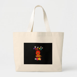 Grand Tote Bag Sauvage et Libre : Art de Jeune Lionceau