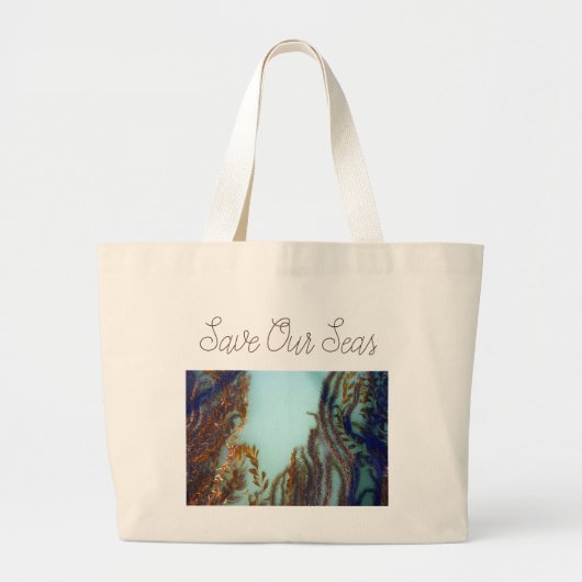 Grand Tote Bag Sauvez nos mers (Devant)