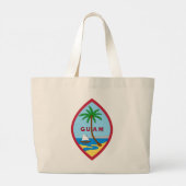 Grand Tote Bag Sceau de Guam (Dos)
