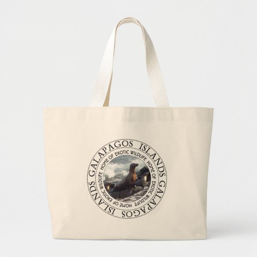 Grand Tote Bag Sceau des îles Galapagos (Devant)