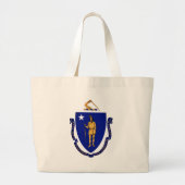 Grand Tote Bag Sceau d'État du Massachusetts (Devant)
