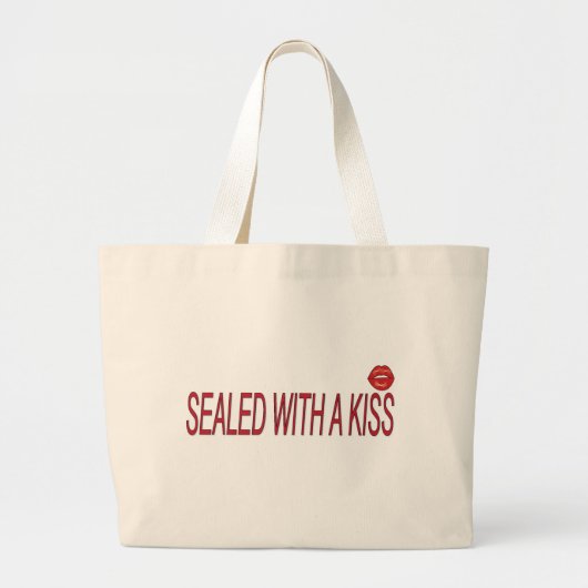 Grand Tote Bag scellé avec un baiser (Devant)
