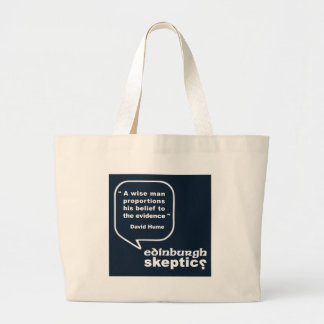 Grand Tote Bag Sceptiques d'Edimbourg - citation de Hume