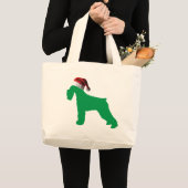 Grand Tote Bag Schnauzer de Noël (Devant (produit))