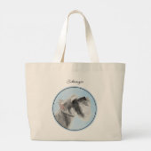 Grand Tote Bag Schnauzer Peinture Giant Standard Décroché Chien A (Dos)