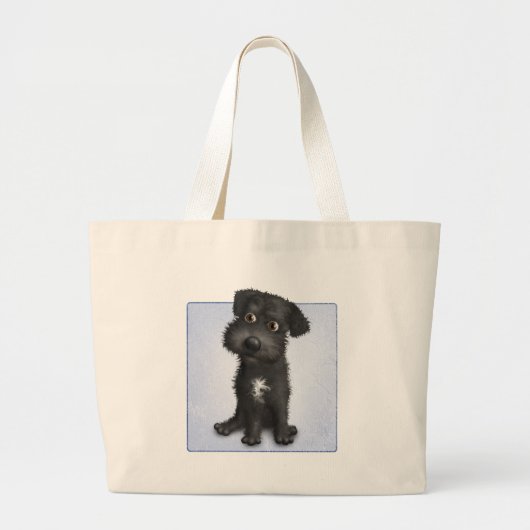 Grand Tote Bag Schnoodle (noir) (Devant)