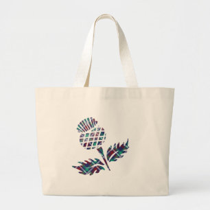 Grand Tote Bag Scotland Cadeaux Scottish Thistle Tartan Plaid Cad