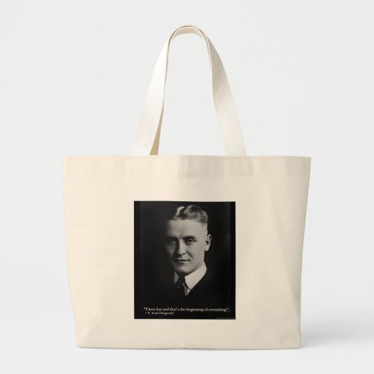 Grand Tote Bag Scott Fitzgerald "Love/Start" Quota de poison Etc (Devant)