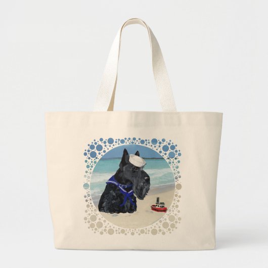 Grand Tote Bag Scottie à la Plage (Devant)