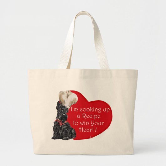 Grand Tote Bag Scottie Chef Saint-Valentin (Devant)