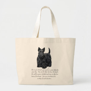 Grand Tote Bag Scottish Terrier Keepsaké - chien mâle