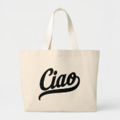 Grand Tote Bag Script Ciao (noir) (Devant)