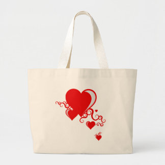Grand Tote Bag se chamailler les coeurs.