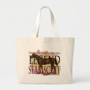 Grand Tote Bag Seabiscuit - légende de emballage de pur sang