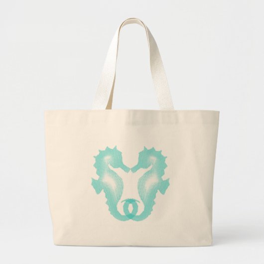 Grand Tote Bag Seahorse Kiss (Devant)