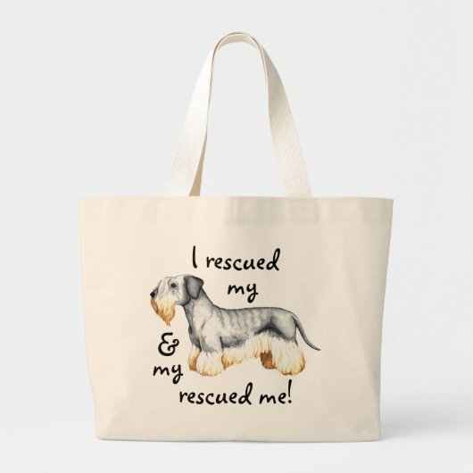 Grand Tote Bag Secourir Cesky Terrier (Devant)