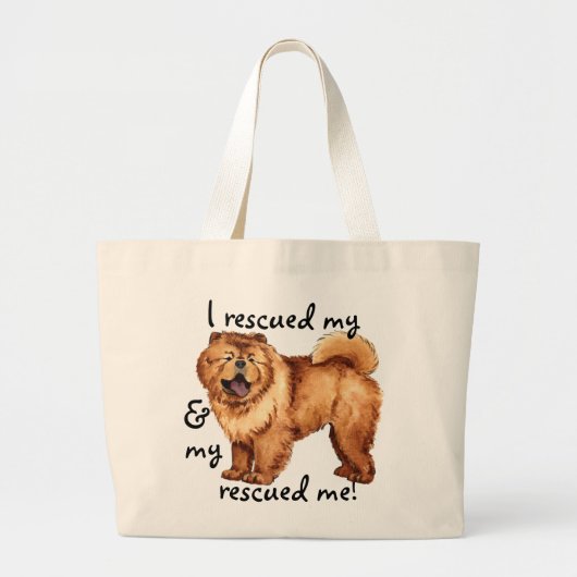 Grand Tote Bag Secourir Chow Chow (Devant)