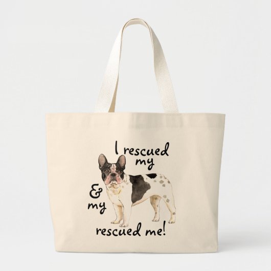 Grand Tote Bag Secourir Frenchie (Devant)