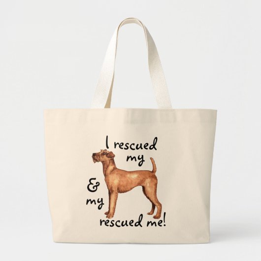 Grand Tote Bag Secourir Irish Terrier (Devant)