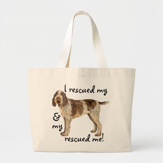 Grand Tote Bag Secourir la spinone (Devant)