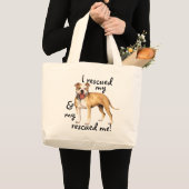 Grand Tote Bag Secourir Pit Bull Terrier (Devant (produit))
