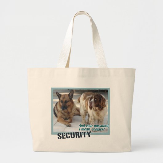 Grand Tote Bag SÉCURITÉ DU chien (Devant)