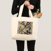 Grand Tote Bag Segment bleu Kandinsky (Devant (produit))
