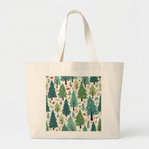 Grand Tote Bag Séjournez avec les forêts et les animaux merveille