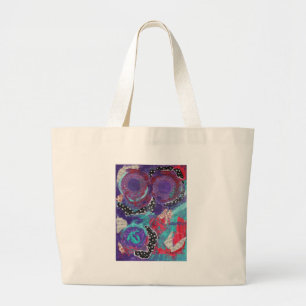 Grand Tote Bag Sentez-vous la musique ? Une peinture d'art de