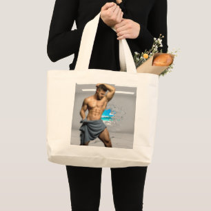 Grand Tote Bag Serviette pour homme de SlipperyJoe's mur de briqu