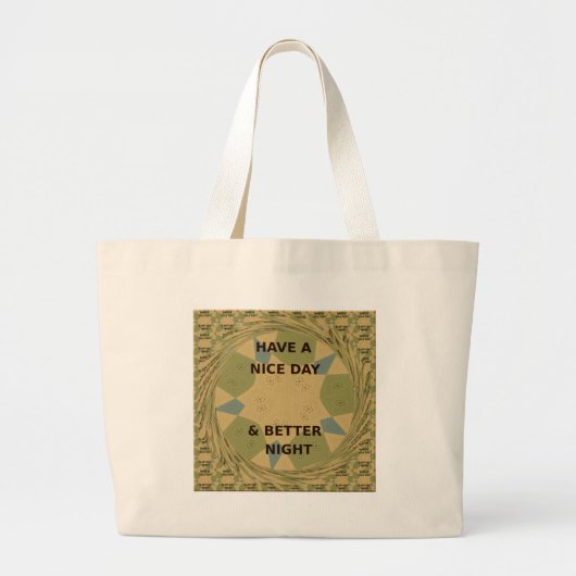 Grand Tote Bag Servir Protéger Bonne Journée (Devant)