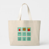 Grand Tote Bag Set repas hamburger (Dos)