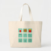 Grand Tote Bag Set repas hamburger (Devant)