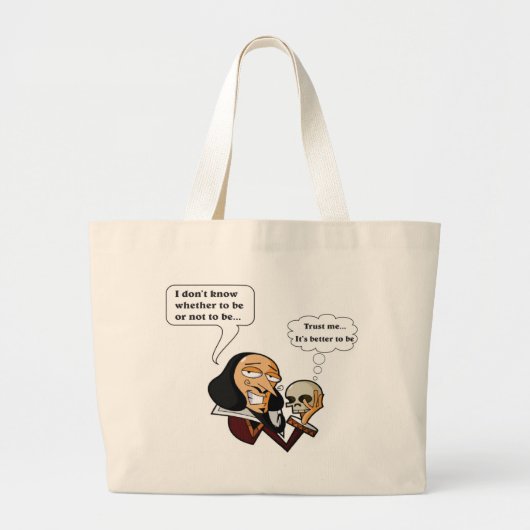 Grand Tote Bag Shakespeare Hamlet, être ou ne pas être (Devant)