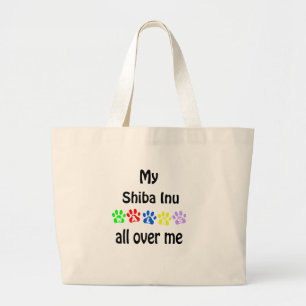 Grand Tote Bag Shiba Inu Walks Design