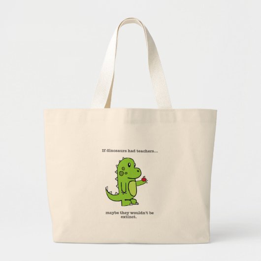 Grand Tote Bag Si les dinosaures avaient des professeurs (Devant)