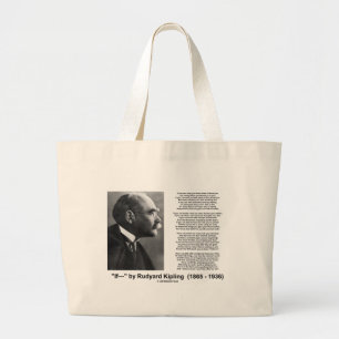 Grand Tote Bag "Si" poème par Rudyard Kipling