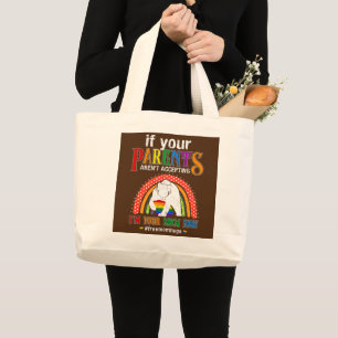Grand Tote Bag Si vos parents n'acceptent pas que je sois votre m