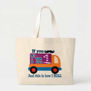 Grand Tote Bag Si vous moustache, je suis un et voici comment je