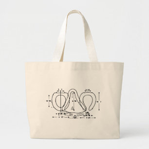 Grand Tote Bag siège des toilettes