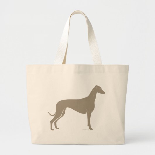 Grand Tote Bag Silhouette classique de lévrier (Devant)