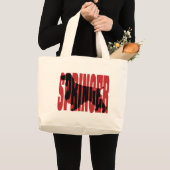 Grand Tote Bag Silhouette de springer spaniel (Devant (produit))