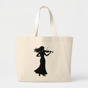 Grand Tote Bag Silhouette de violoniste lady