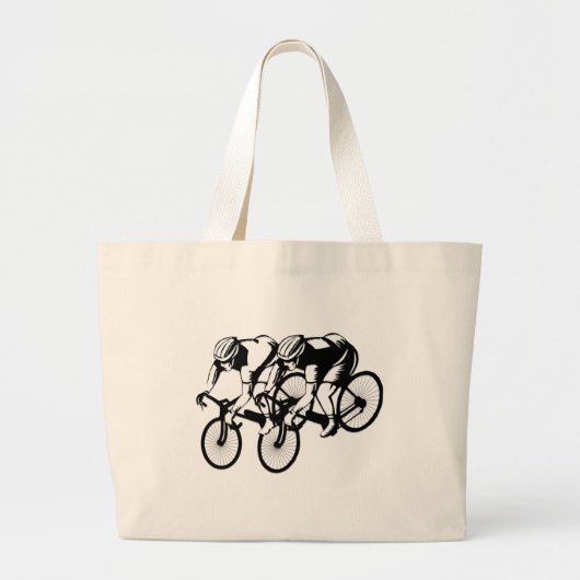 Grand Tote Bag Silver de course à vélo (Devant)