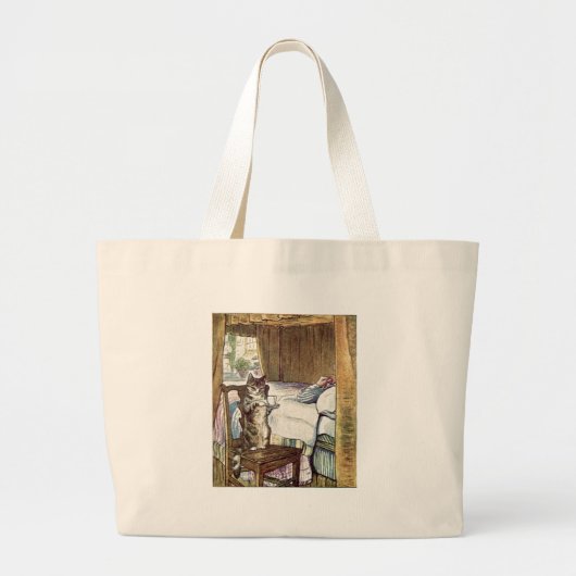Grand Tote Bag Simpkin le chat sert le thé - Beatrix Potter (Devant)